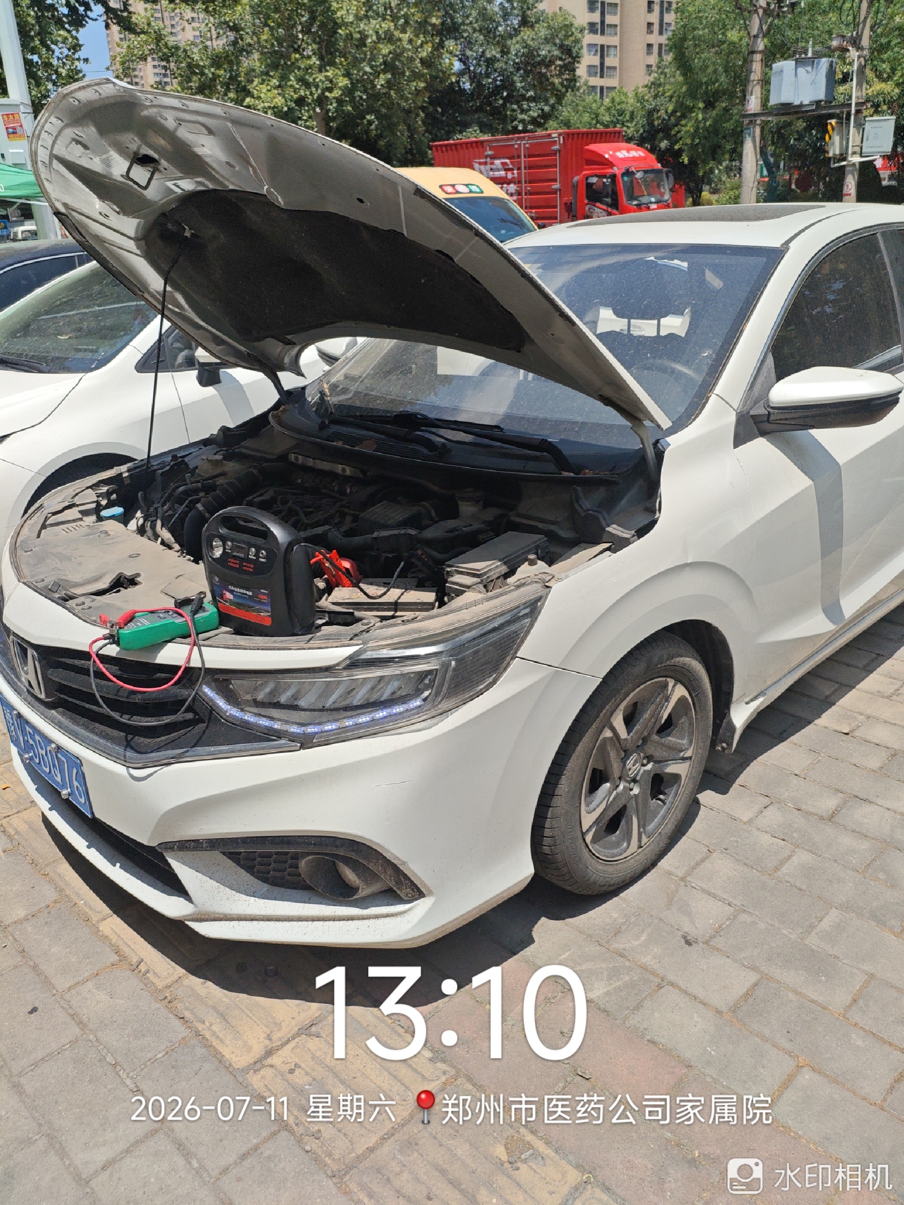 兔师傅郑州市医药公司家属院电瓶亏电救援(图1)